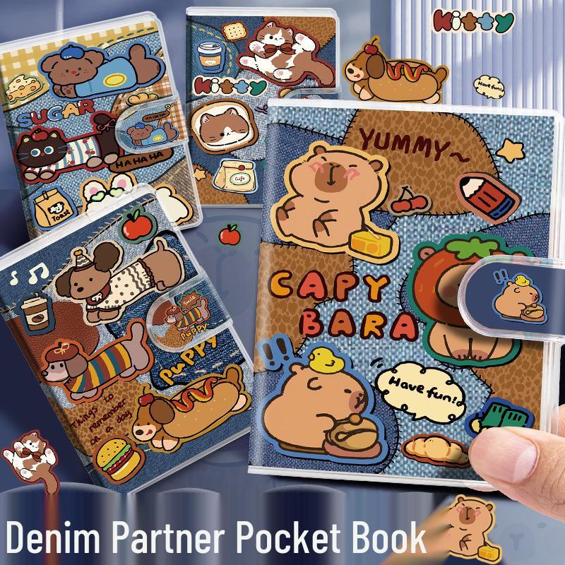 INS Student Cute A7 Portable Notebook: High-Value, Plastic-Covered, Horizontal Line Diary