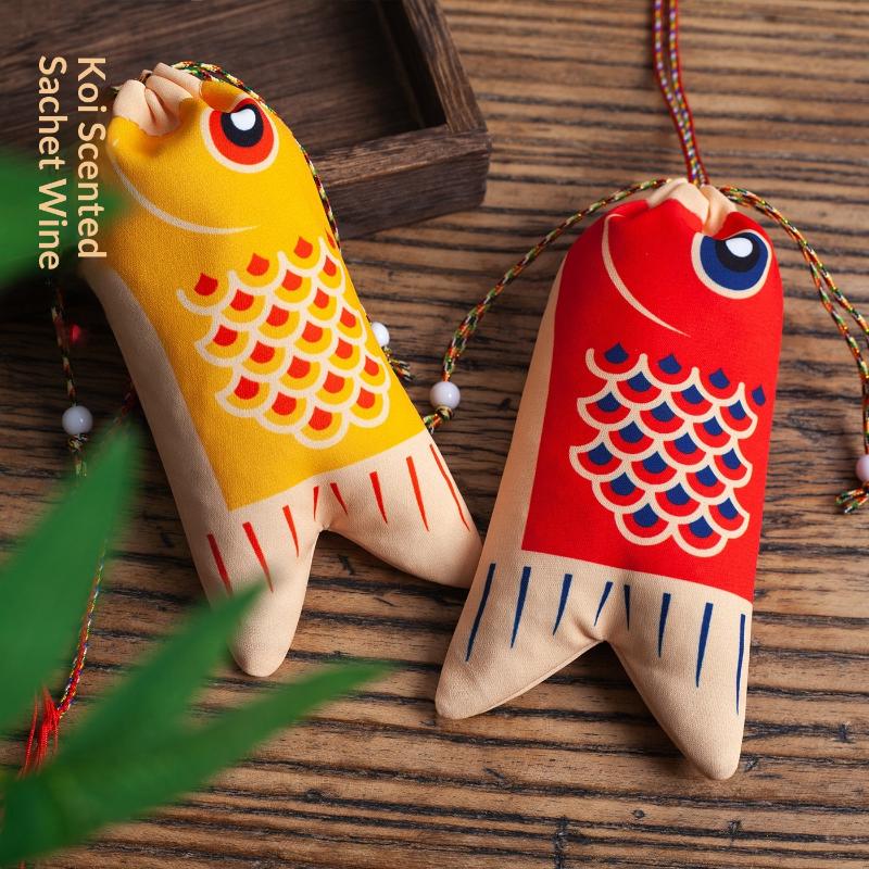 Koi Carp Blessing Bag Pendant Hanfu Decoration Graduation Gift Lucky Pouch Sachet Jewelry Bags Koi Carp Blessing Bag Coin Purse