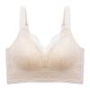 Big Breasts Show Small and Thin Lace Women's Large Size Full Cup with Double Breasts Without Steel Ring Upper Support High Side Bra Cover