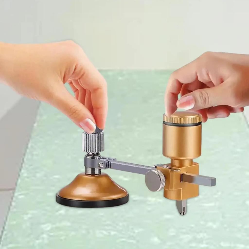 Hochleistungs-Kreisglasschneider mit rundem Knaufgriff und Saugnapf, verstellbares Diamant-Glasschneider-Werkzeugset