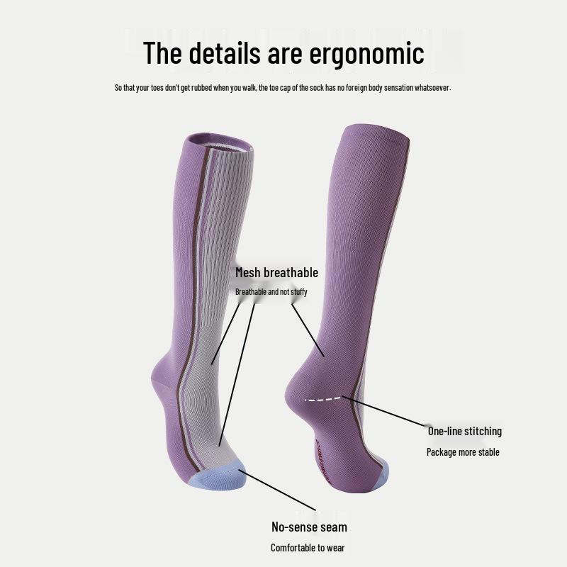 Renaissance Women's Summer Thin Compression Sports Socks for Yoga, Running, Hiking, Jump Rope, Fitness
