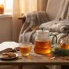GLASS JUG TEA INFuser 1L TRANSPARENT BOROSILICATE GLASS