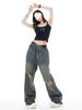 2025 American Retro Autumn Ripped Jeans for Men and Women - Trendy High-End Design with Reversible Wear.