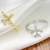 Girls Ring Casual Opening Copper Female Ring Dazzling Rhinestone Airplane Ladies Ring Female Ring Jewelry Accessories