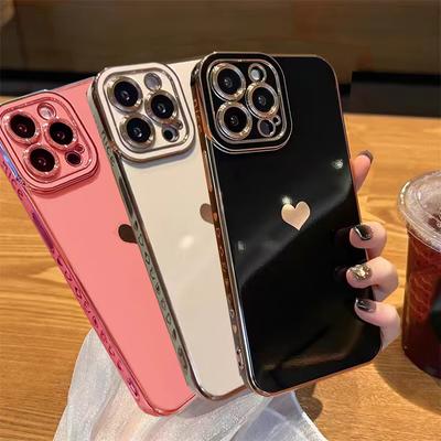 Luxury Glitter Love Heart Soft Silicone Case For Samsung Galaxy A04S A14 A24 A34 A54 A23 A53 A13 A52 5G 4G S20 S21 S22 S23 Ultra Plus Bling TPU Cover