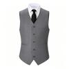 Men's Sleeveless Slim Fit Business Casual Suit Vest for Wedding Man