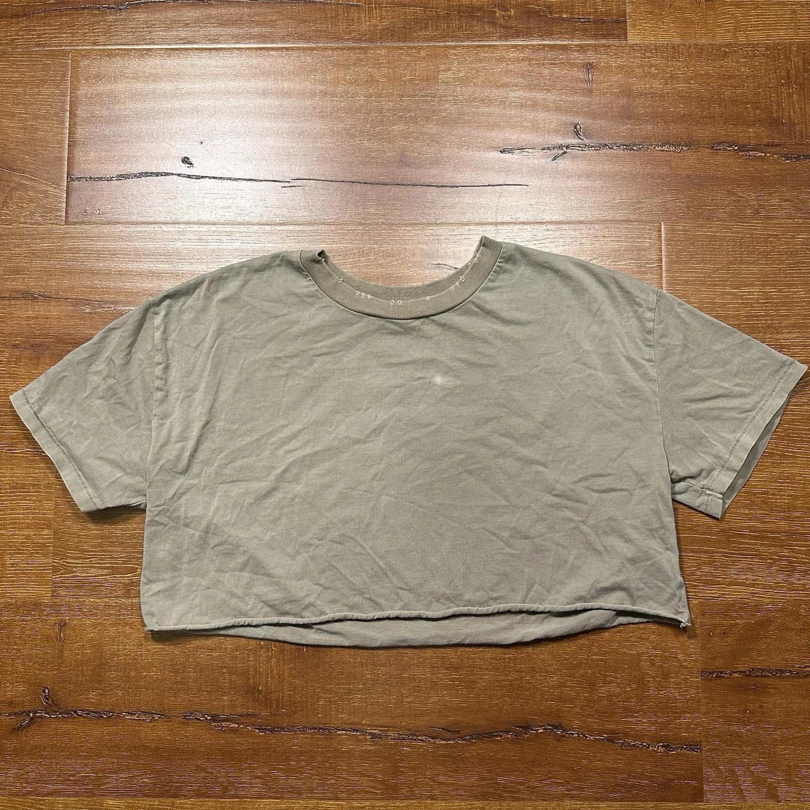 

Elwood Crop Top Womens XL Brown T Shirt Organic Cotton Retro City Alt Classic 2XL