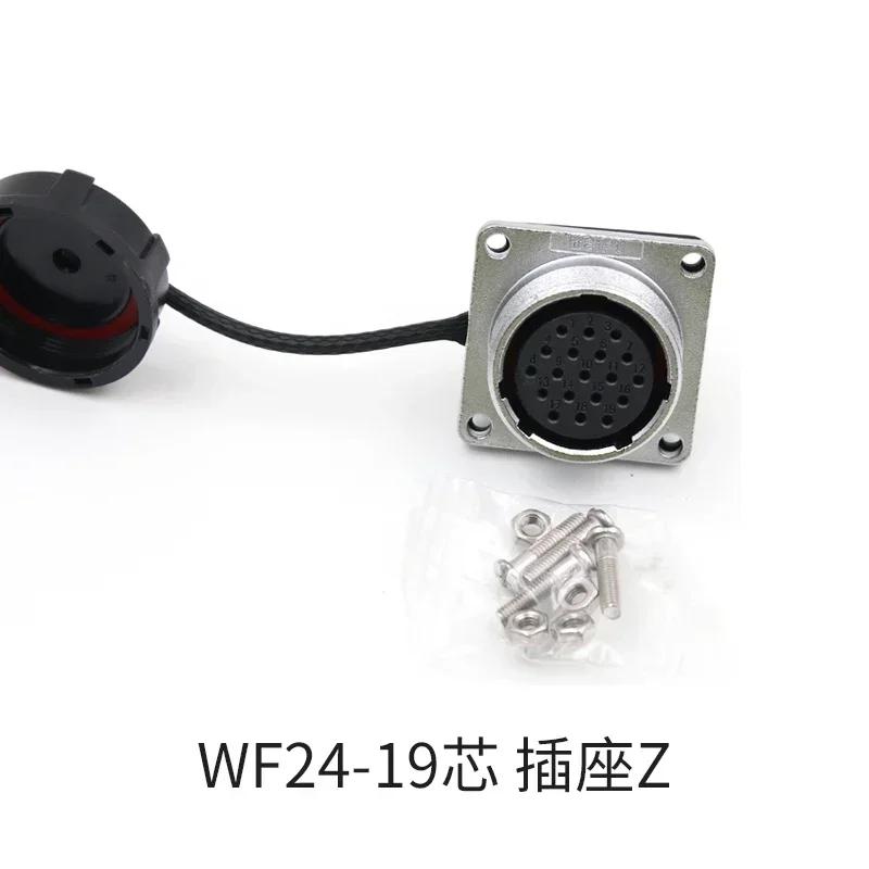 WEIPU WF24 TI/Z 2 3 4 9 10 12 19 Pin Aviation Electrical Signal M24 Power Connector Male Plug Female Socket Panel Mount