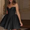 2026 European and American New Waist Dress Short Skirt Sexy Temperament A Swing One-word Shoulder Tube Top Dress Dress Women