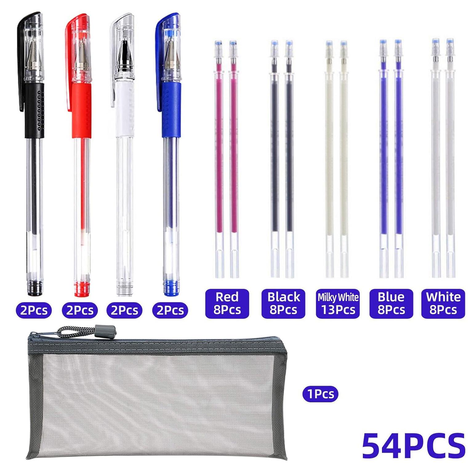 

54Pcs Heat Erasable Magic Marker Pen Temperature Disappearing Fabric Fabric Pens Line Marking DIY Craft Sewing Accessories