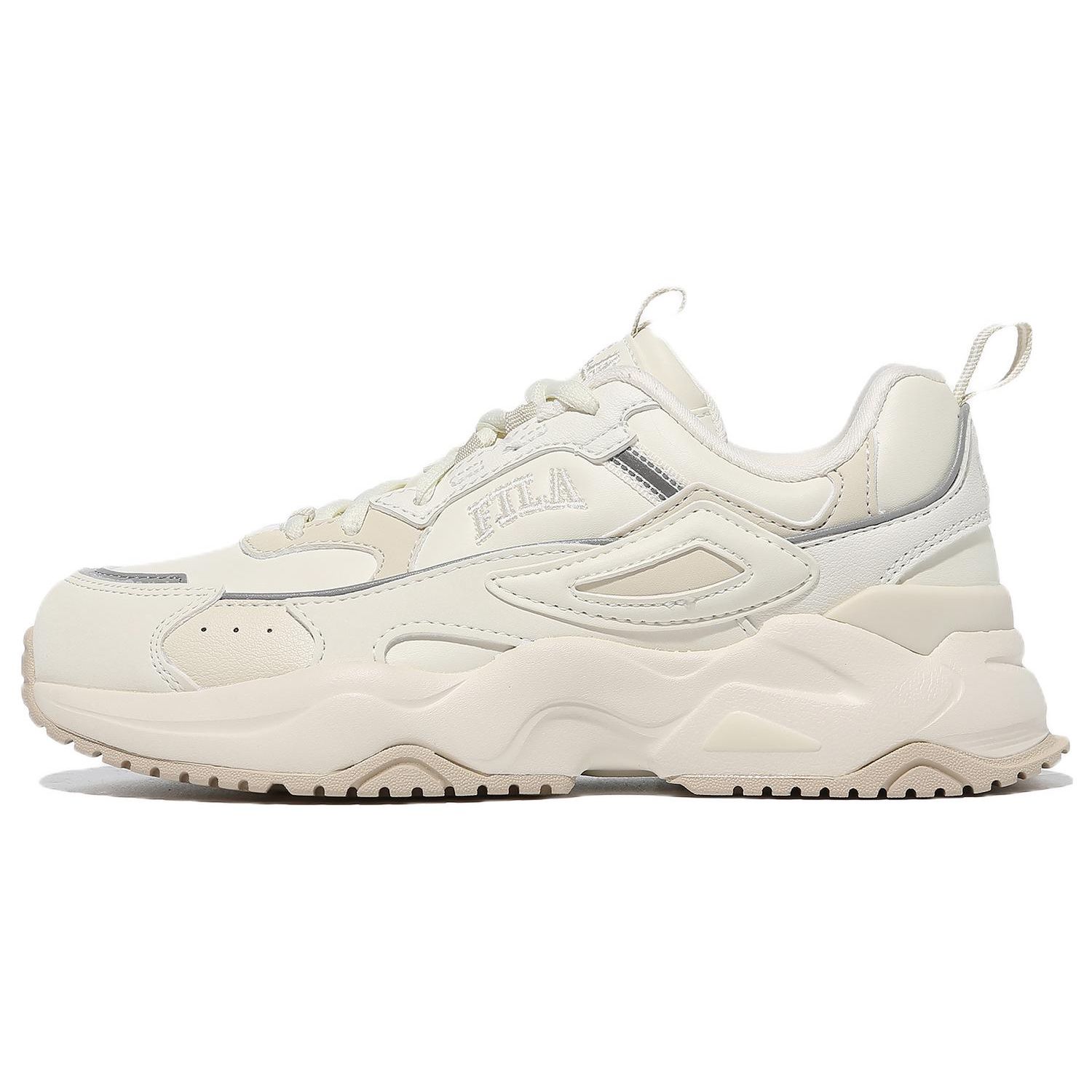 FILA Rayflide Leder Sport Erfrischend Niedrig geschnitten Freizeit Schuhe Unisex Sneaker Perlmutt-Weiß 1RM02120E_926 39