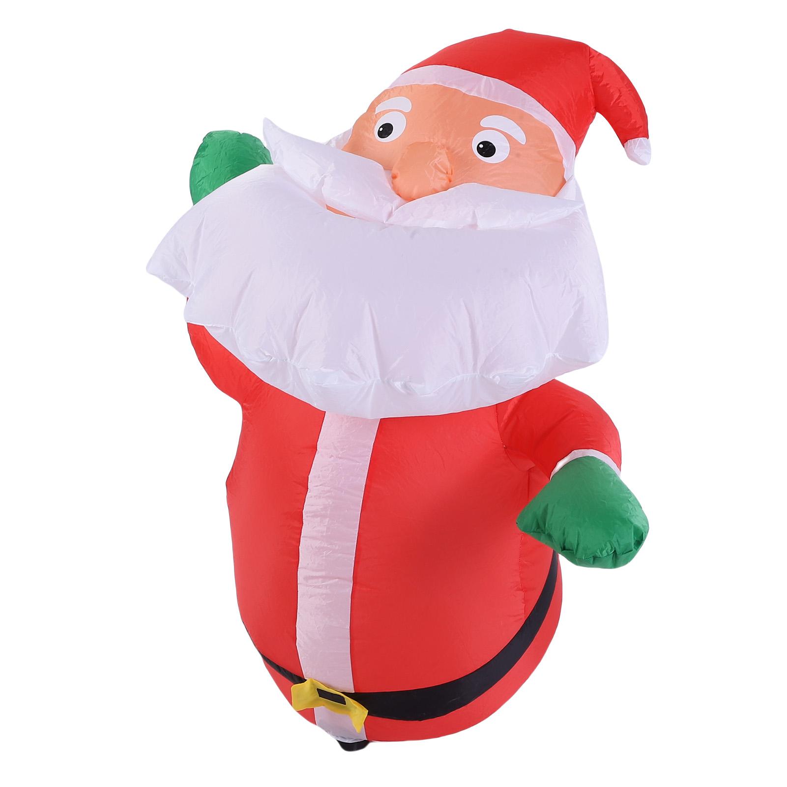 

3.3FT Inflatable Father Xmas Lean Out From Window IP44 Water Proof Blow Up Xmas Decoration for Home Holiday Party US