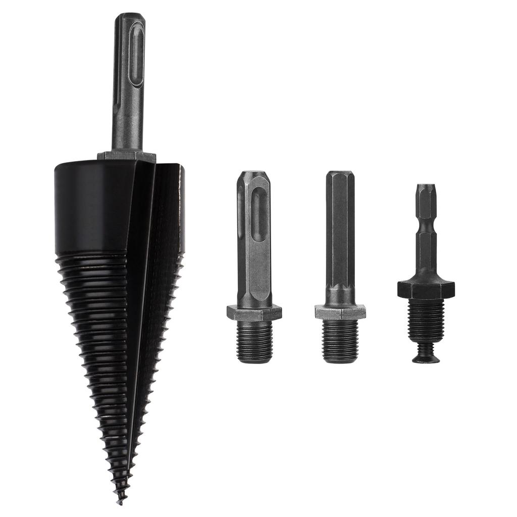45mm Cone Firewood Log Splitter Drill Bit High Carbon Steel Firewood Drill Bit Set for Dry Soft Woods