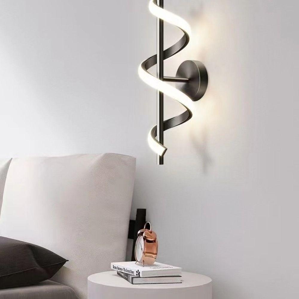 Luxurious Bedside Sconce Spiral Loft Lamps Lighting Decorative LED Wall Lamp  Living Room