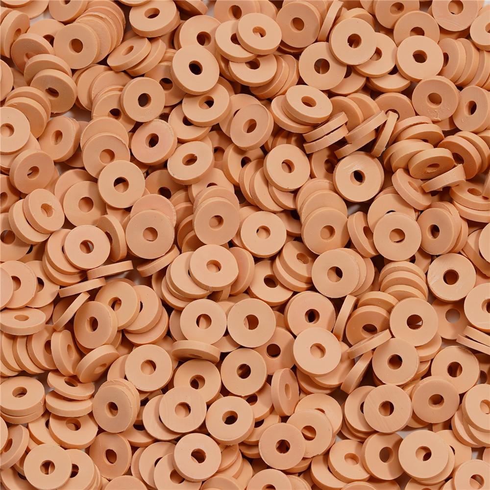 350pcs 6mm Flat Round Polymer Clay Beads Loose Spacer Beads for Jewelry Making DIY Needlework Bracelet Necklace Accessories