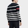 Fila Fleece Striped Round Neck Pullover Sweater Men Sweaters Legendary-Blue F11M341403R-NV