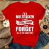 I'm A Multitasker Print T-shirt Funny Saying Men Women Fashion Graphic Tshirts Black T Shirt Summer Short Sleeve Tee Oversized