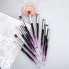10pcs Eyeshadow Makeup Brushes Set Foundation Powder Blush Eyeshadow Sponge Brush Wool Fiber Hair Cosmetic Tools