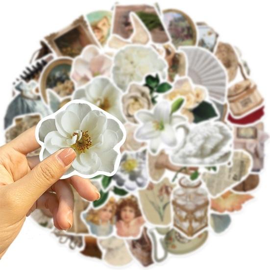 50 Stickers Vintage Pcs/Set Waterproof Self-adhesive Graffiti DIY Great Stickiness Anti-slip Removeable Different