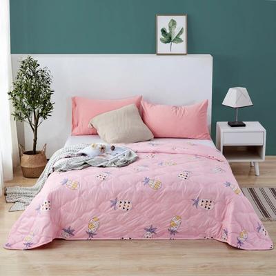 Floral Print Air Conditioner Summer Quilt Bedspread Quilt Blanket Mechanical Wash Soft Comforter Single Double Blanket Quil
