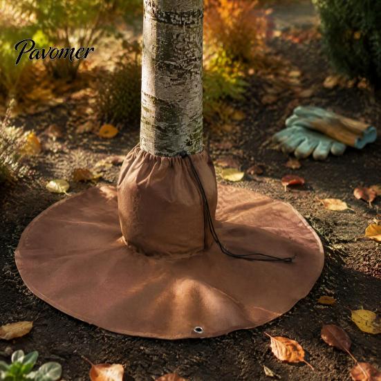Landscape Tree Insulation Wrap Palm Protector, Winter Frost Cover with Drawstring And Ground Stakes, Protection for Courtyard Trees Outdoor