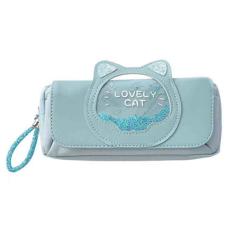 Double Zipper Pencil Case Pen Pouch for School Supplies