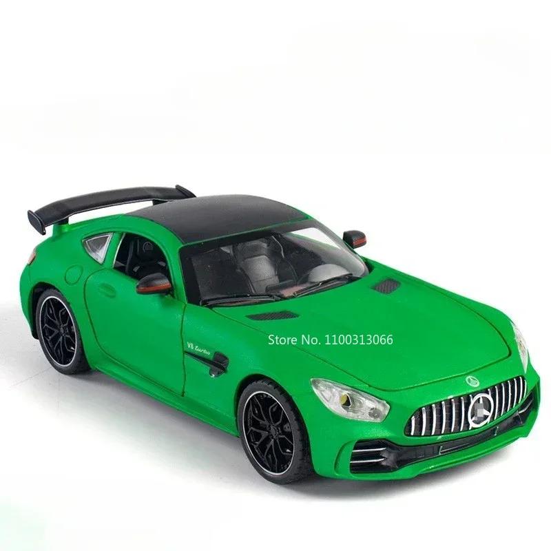 1:24 Alloy GTR Cars Models Diecasting Toys Light Music Miniature Vehicles Wheel Pull Back Sports Car for Kids Decoration Gifts