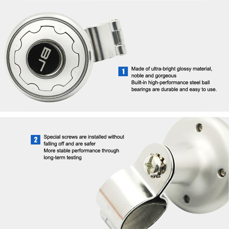 Car Steering Wheel Booster Ball Turning Spinner Knob Bearing Power Handle Rotating Universal Auto Accessories Labor Saving Kit