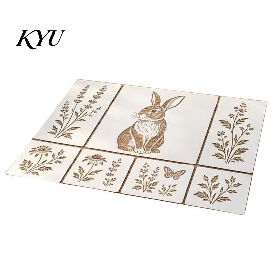 Nature Pattern Templates Garden Bloom Wall Stencil Kit, Reusable Floral Painting Templates, DIY Decor Art Modular Stencils for Walls Wood Fences