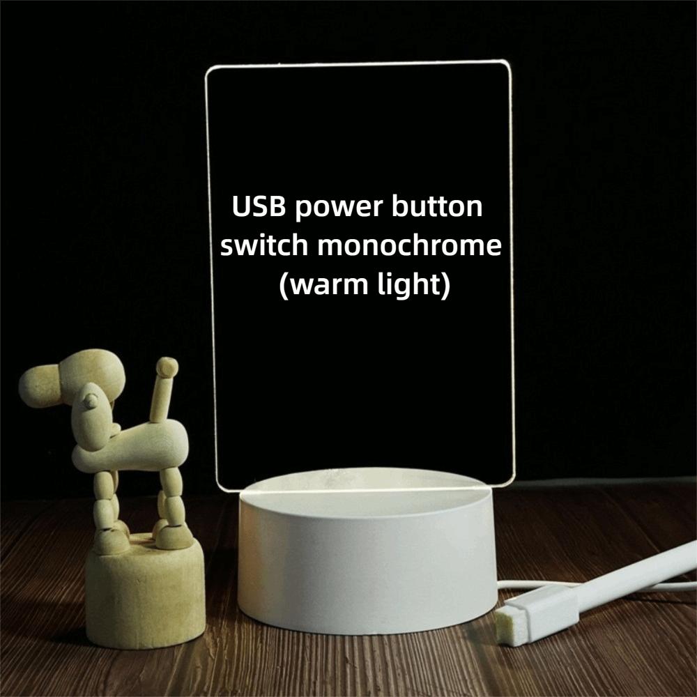 USB Powered LED Desk Lamp 3D Glow Effect Bedside Night Light  Bedside Lighting