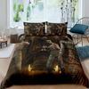 Cleopatra Bedding Sets King Size Ancient Egyptian Pattern Duvet Cover Set Mummy Exotic Tribe Style Comforter Cover Quilt Cover