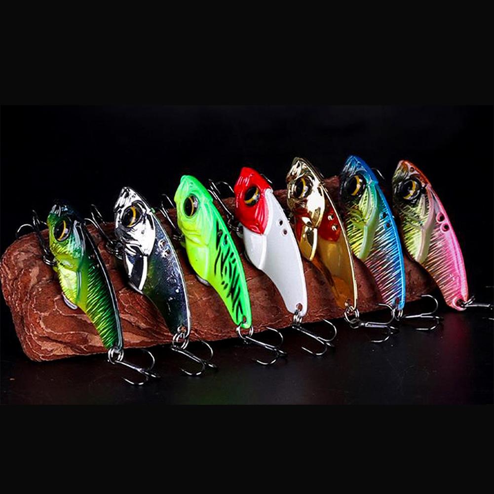 High Simulation Lure Zinc Alloy Sinking Lure Bait 7g/14g For Sea Bass Sequined Bionic Bait With 2 Treble Hook For Bass Panfish