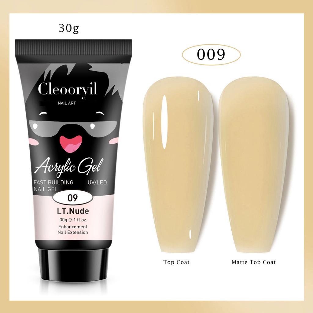 Colla per Estensione Nail Art UV Solida Senza Vassoio di Carta Estensione Rapida Modello di Cristallo Colla per Fototerapia Unghie Colla di Cristallo 15ml