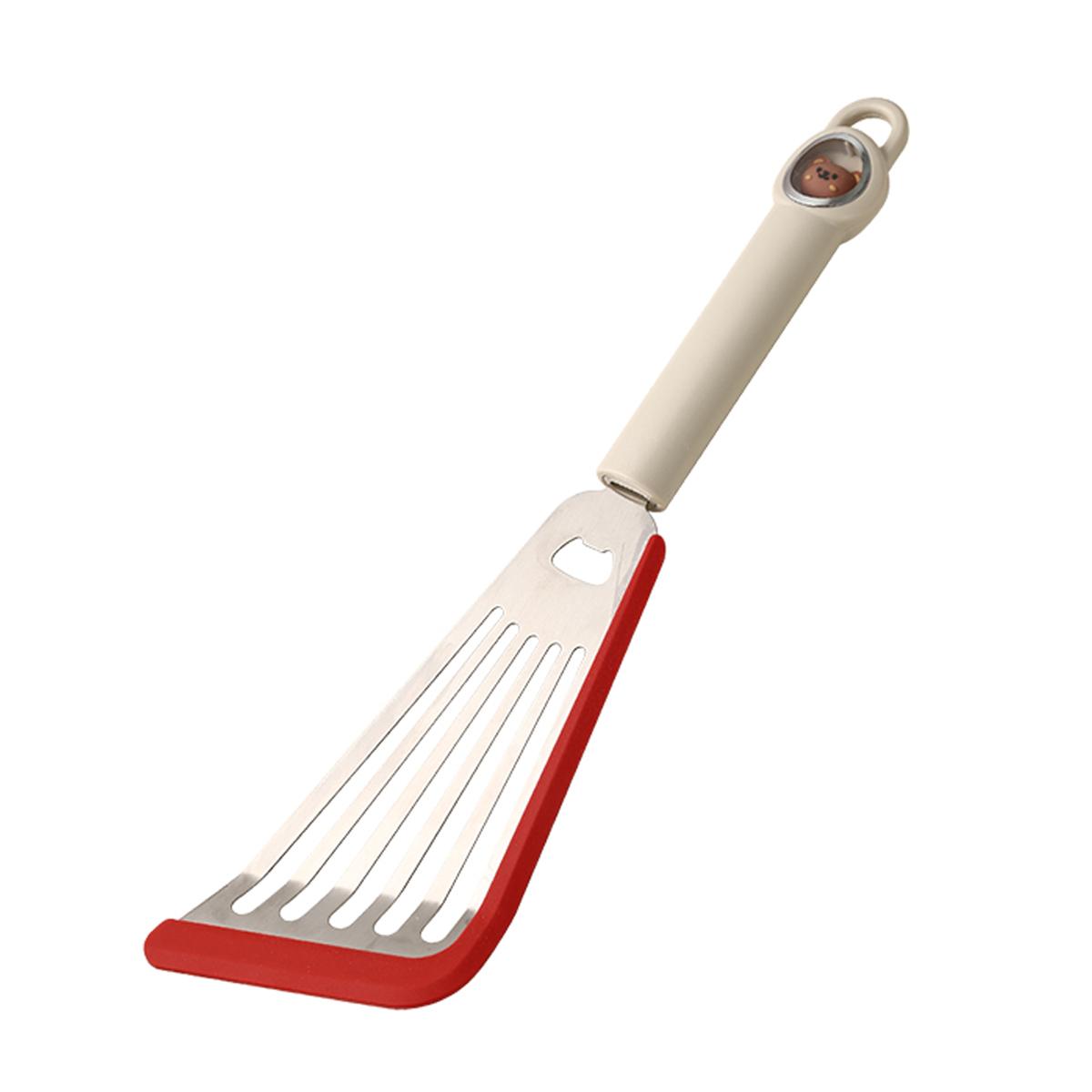 

Нержавеющая сталь Лопатка с прорезями Силиконовая лопатка для рыбы Жаропрочная лопатка для стейков и омлетов Кулинарный инструмент Кухонная утварь