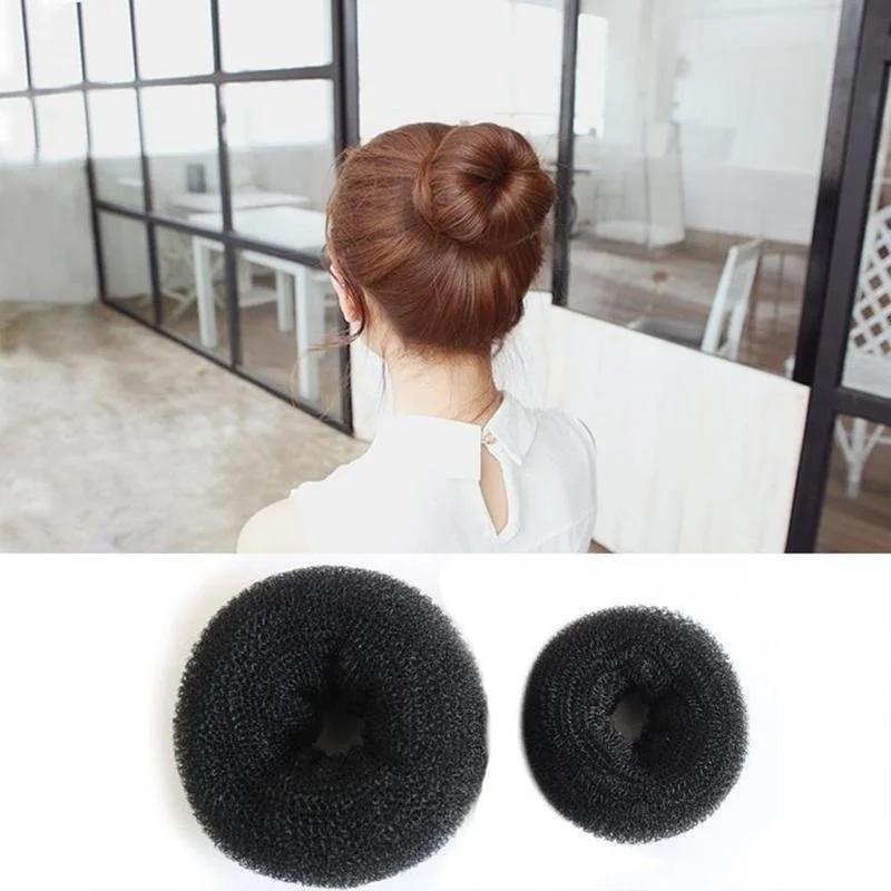 3 Pcs Stylish Hair Bag Doughnut Shape Ring Style Front Style Doughnut Tied Up To Do