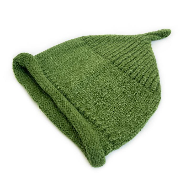 Katzenbruder Unisex Woll-Babyhut: Neuer Herbst/Winter-Eingang, Einfarbig, Warmer Strick, Klassisches Design.