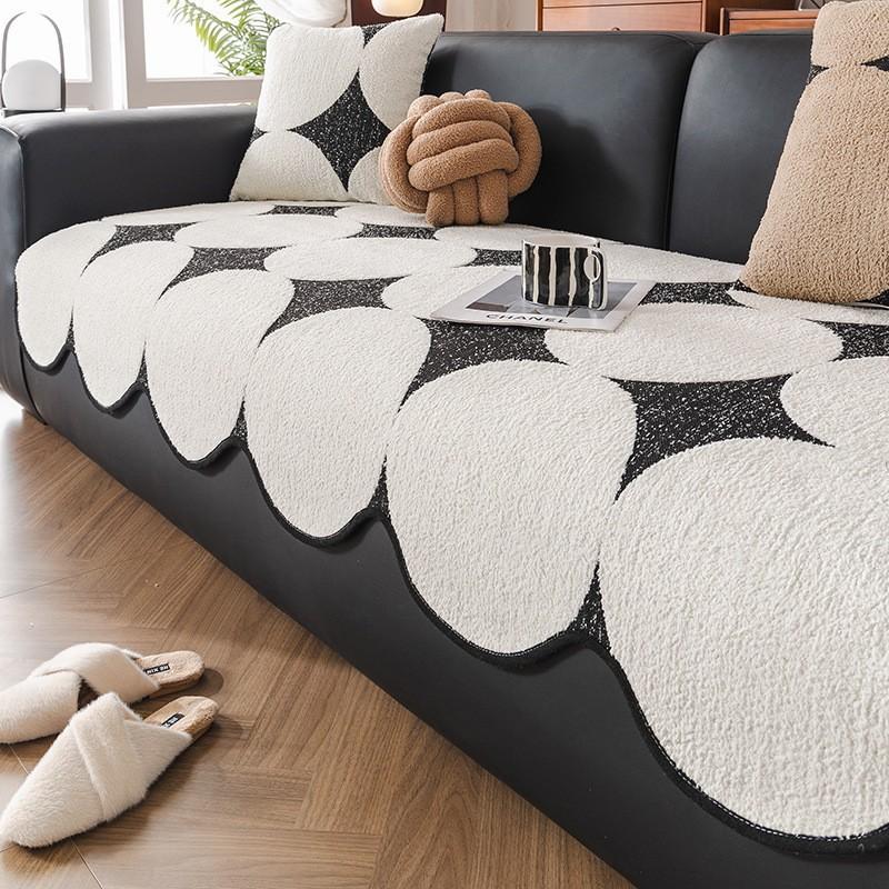 Pernă de canapea high-end căptușeală din pânză neregulată universală pentru patru sezoane antiderapantă anti-zgârieturi husă cu senzație de înaltă calitate prosop