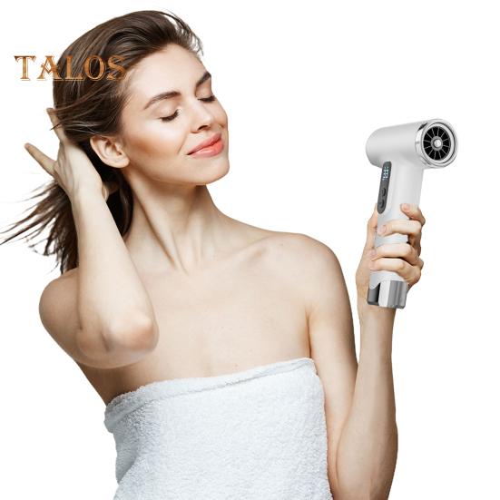 Cordless Hair Dryer 200W 15600mAh USB Rechargeable 3 Temperature Adjustable High Speed Fast Drying Low Noise Portable Travel Camping Electric Blow