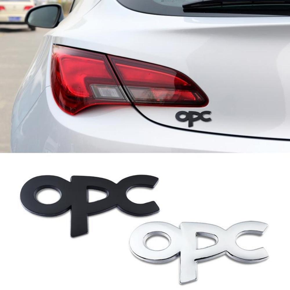 1pcs Metal Car Stickers OPC Line Letters Emblem Logo Car Front Grille Rear Trunk Badge Accessories For Opel Corsa Insignia Regal