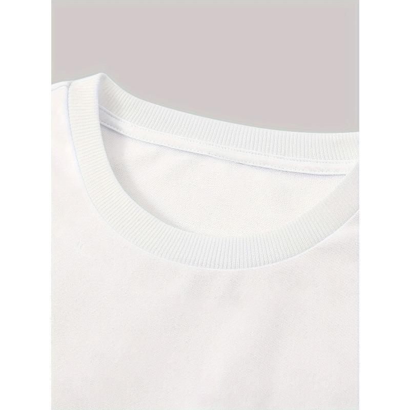 European Sizes Person Print T-Shirt - Breathable Streetwear Summer Tee with Face Covering