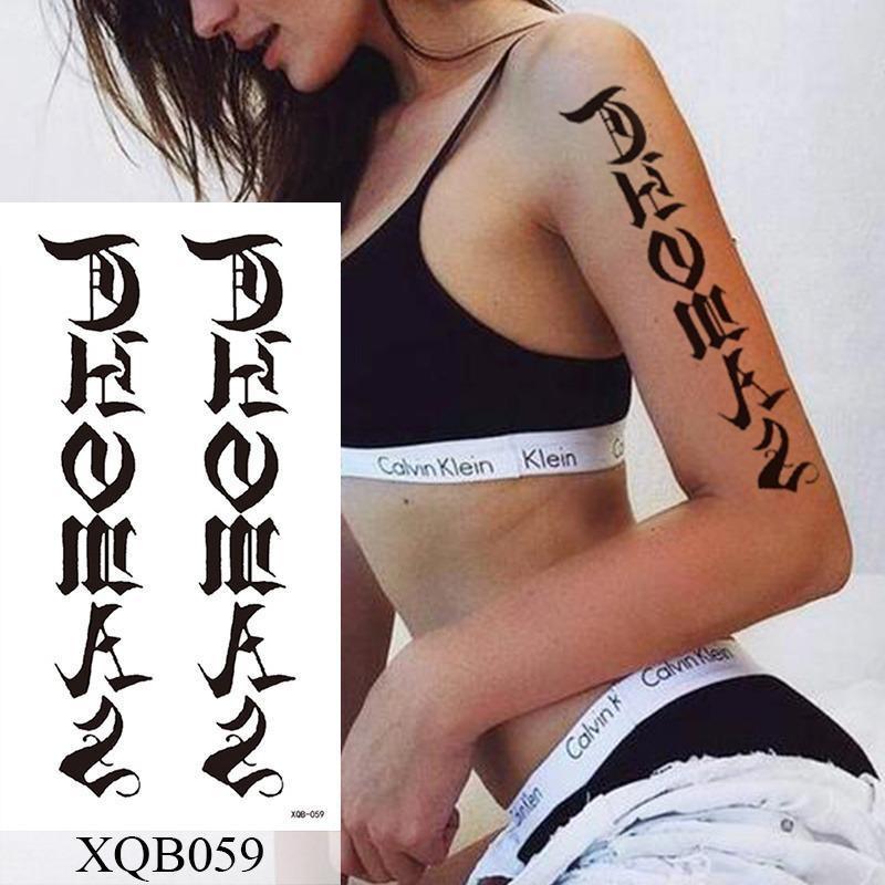 1 PC 210*114MM Waterproof Temporary Tattoo Sticker Spider Flash Tattoos Sanskrit Tiger Flower Body Art Arm Fake Tatoo For Women Men