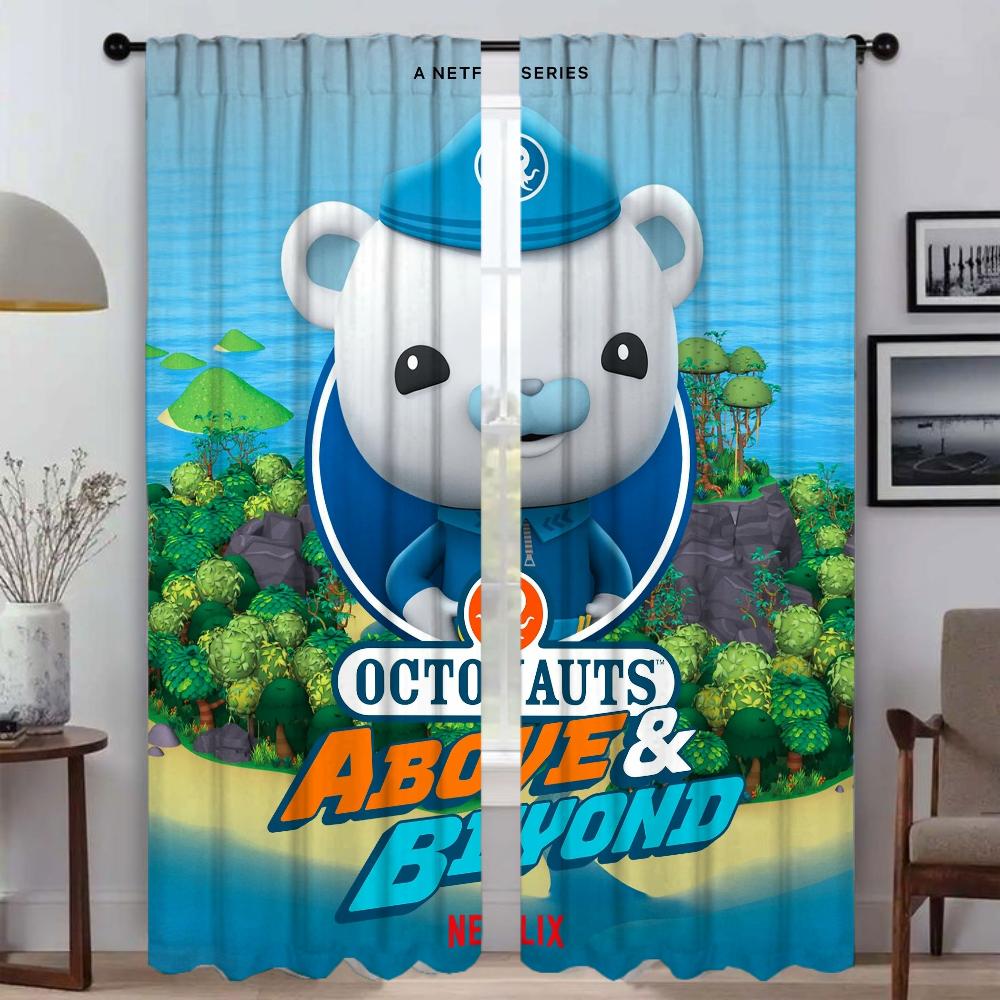 Tende Antizanzare Octonauts per Fotocamera Tenda Oscurante per Stanza Pannello Divisorio 2 Pezzi Tende Decorazione Halloween Soggiorno