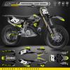 PowerZone Custom Team Graphics Decals Stickers Kit For YAMAHA 22-24 YZ 125 250 2022 2023 2024 Motorcycle Decal Stickers