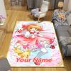 Custom 1Pc Pink Hair Cat Ears Rug Office Carpet Indoor Outdoor Entrance Doormat Nonslip Soft And Comfortable Living Room D2915255