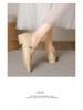 2023 Retro Low-Heeled Mary Jane Shoes: Square Toe, Soft Leather, Shallow-Mouth with Buckle Design for Women