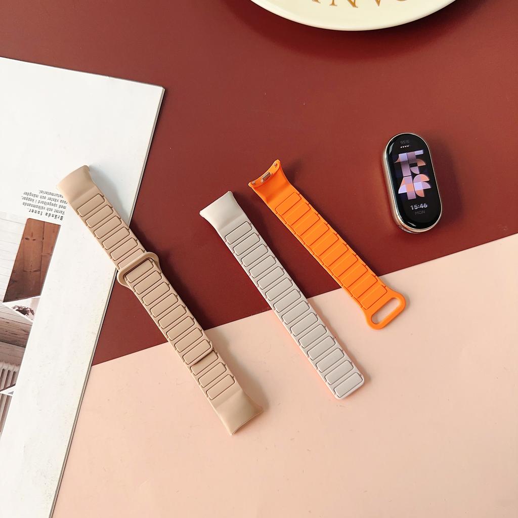Silicone Strap For Xiaomi Mi Band 10 9 8 Wristband Accessories Magnetic Bracelet Belt Pulseira Correa Xiaomi Smart Band 8 9 10
