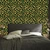 Bottle Green Leather Wallpaper, Gold and Yellow, 50x1000