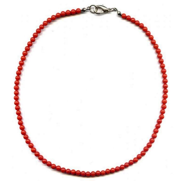 AAA Quality Tinny Beaded Red Coral Chocker Necklace Natural Semi Precious Gemstone Jewelry Collar Necklace