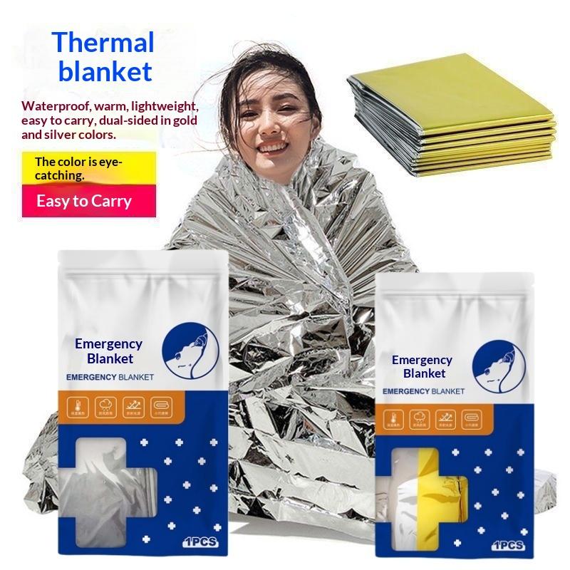 1/3 Stück 130*210 cm 160*210 cm Weltraum-Mylar Thermische Rettungs-Notfalldecke für Outdoor-Wandern Überlebensdecke