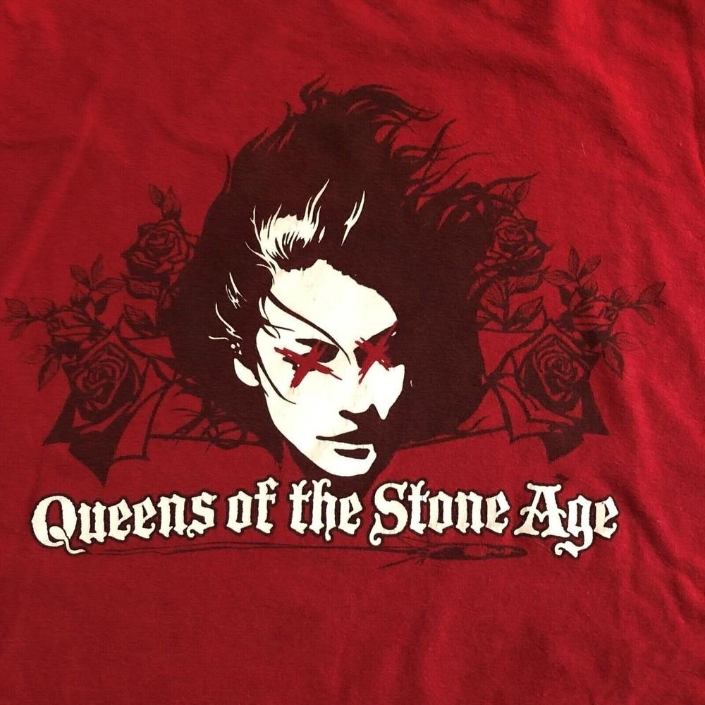 

Queens of the Stone Age Girl with roses TShirt Unisex Cotton Tee AR438 Unisex T-Shirt XXXXL